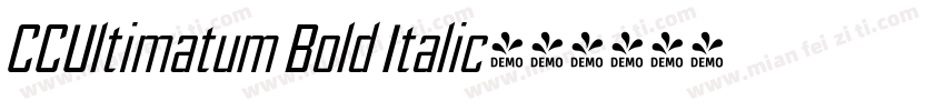 CCUltimatum Bold Italic字体转换
